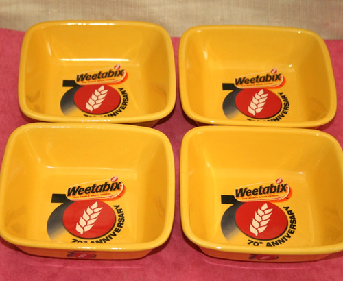 Four weetabix bowls square - four, bowls,