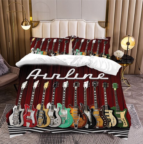 Music guitar duvet quilt cover - music,