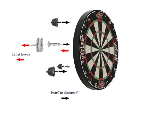 Dart board hanging bracket set - dart,