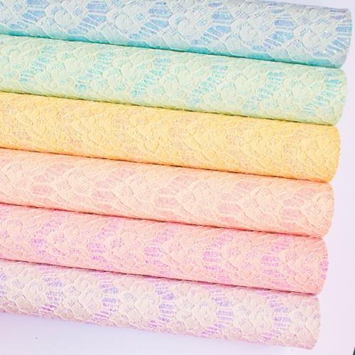 Pastel rainbow textured lace - textured,