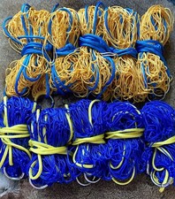 HEAVY DUTY PACK 10z YELLOW & 12z BLUE NYLON RABBIT PURSE NETS FERRETING HUNTING