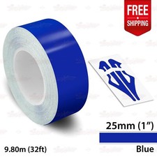 BLUE 25mm 1" Roll PIN STRIPE Car PinStriping Trim Line TAPE Decal Vinyl Sticker