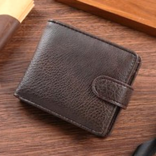 Men brown leather bifold - men's,