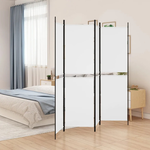 Panel room divider - 4-panel, white