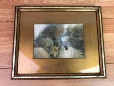 Antique Horsedrawn Wagon Painting Framed By J & G Biddle Artistic Frame Makers 