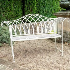 Shabby Chic Garden Bench Cream