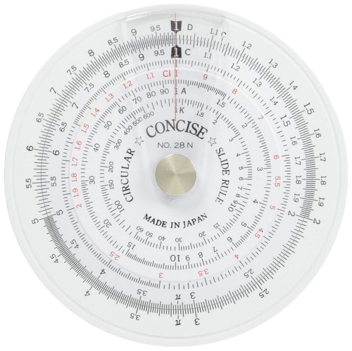 Concise circular slide rule - circular,