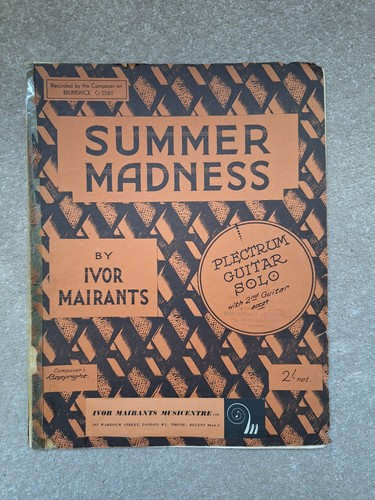 Vintage guitar sheet music - guitar,