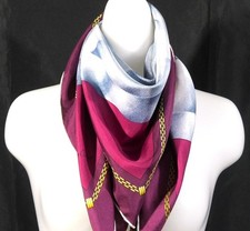 Cartier Large Scarf  silk cleaned D479