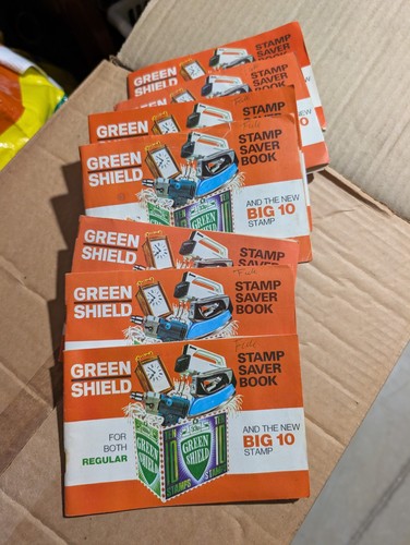 Vintage green shield stamps - green,