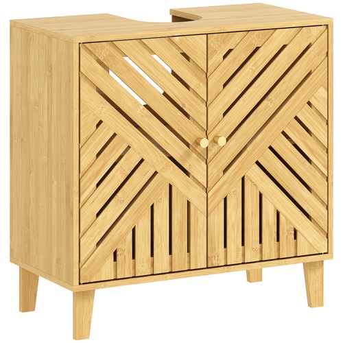 Homcom bamboo bathroom - bamboo,