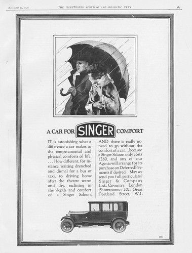 Singer motor cars - singer, vintage