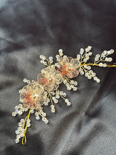 Gold tone floral - tone,
