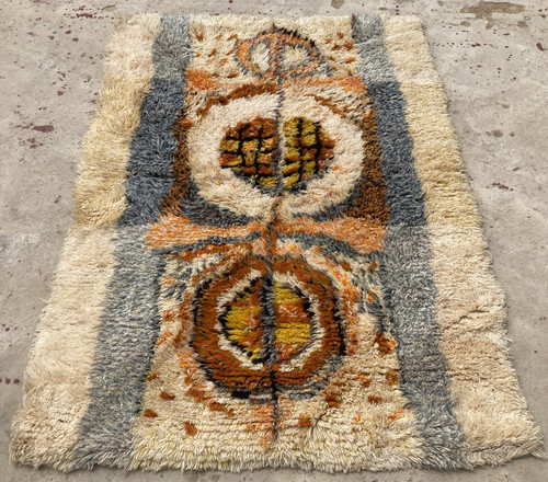 Authentic antique rya rug - antique,