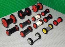 VINTAGE LEGO LARGE/SMALL WHEELS WITH TYRES AND WHEEL BRICKS Select Set