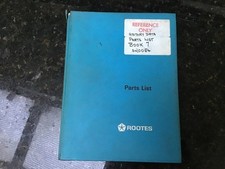 HUMBER SCEPTRE MK1 & MK2  1965 to 1969 GENUINE PARTS MANUAL