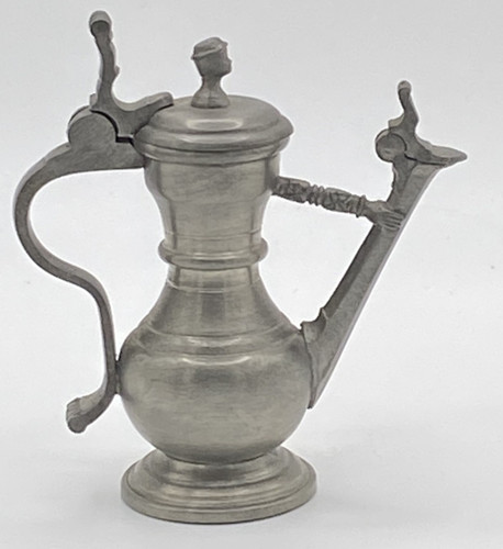 Pewter wine pitcher figuarl - pewter,