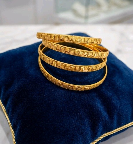 Ethnic bangles 22k gold plated - bangles,