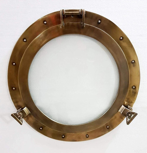 Brass porthole antique - brass,