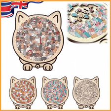 135 Pieces Morandi-Colored Cat Shaped Wooden Jigsaw Puzzle,Cats Shaped Puzzle