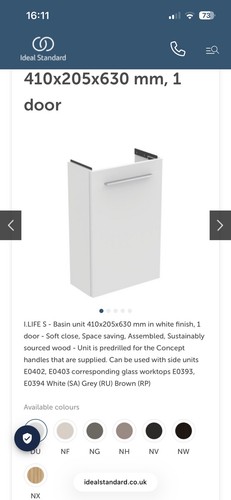 Ideal standard vanity unit - unit, i
