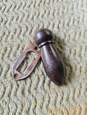 Antique Mahogany Escutcheon Keyhole Cover Victorian 
