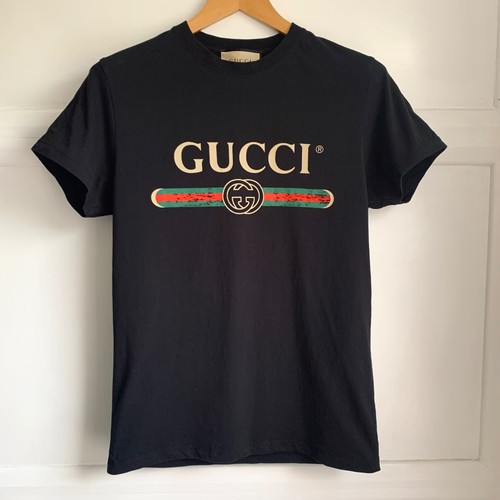 Gucci distressed logo - gucci, t