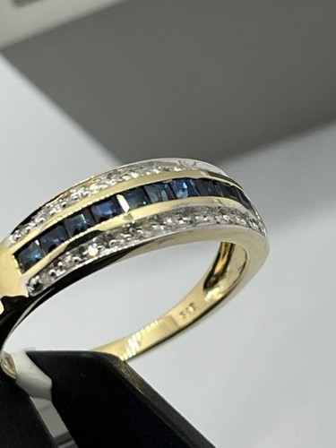 9ct yellow gold sapphire - yellow, and