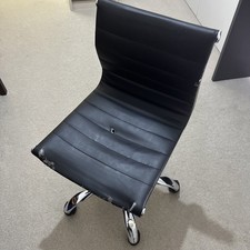 Black / Sliver Desk Chair For Parts Only Adjustable Height Swivel On Wheels