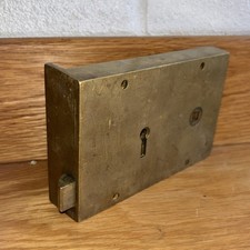 Antique Brass Rim Lock / Dead Lock / Mortise Large Very Rare Old