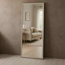 Mirror Large Champagne Silver Modern 2-tone Leaner Floor Wall Mirror 150 x 60cm