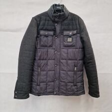 MENS VOI JEANS DESIGNER QUILTED PADDED JACKET STYLE WARRIOR DARK BLUE SIZE S A11