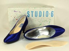 Satin Royal Blue Dyeable Shoes