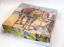 Antique Wooden Block Jigsaw Puzzle Illustrated by G.P.Micklewright c1950s