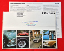 1970 FORD CORTINA Mk2 Sales Brochure - Lotus Cortina 1600E GT Super Deluxe MINT!