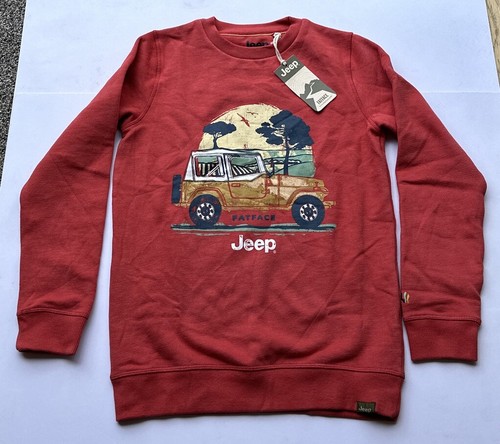 Fatface boys red jeep crew - fatface,