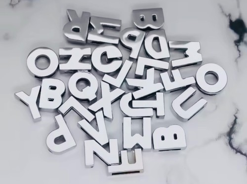 Chrome letters slide 10mm int - slide,