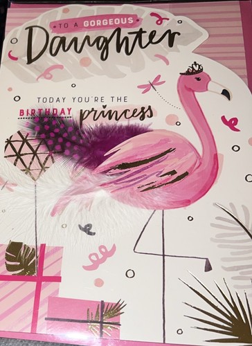 Daughter birthday card large - daughter,