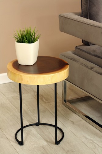 Tall wooden side end - 18",