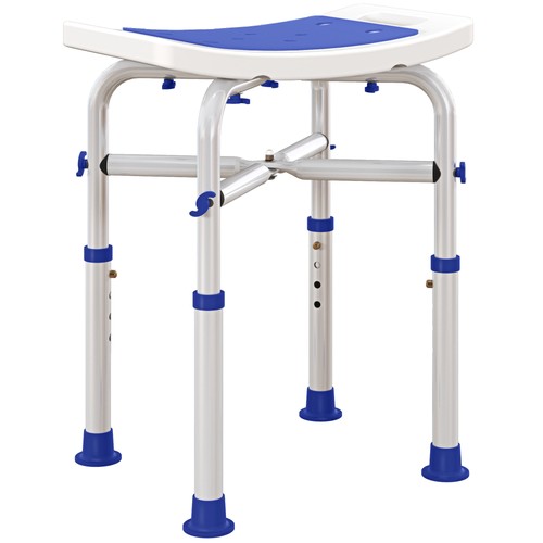 Homcom adjustable shower stool - adjustable,