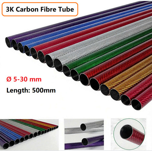 Carbon fibre tube 500mm - carbon,