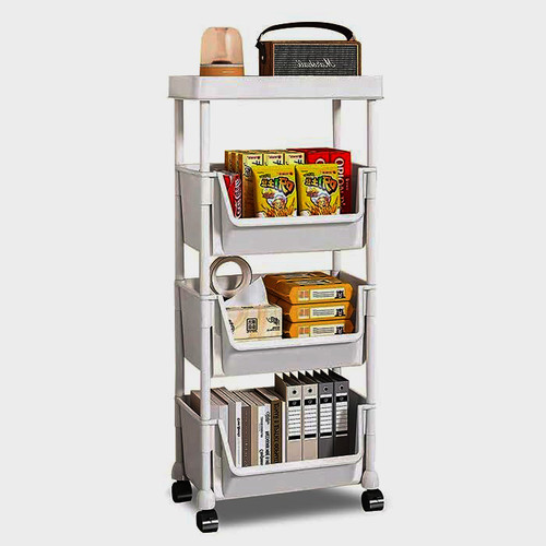 Tier wheeled storage cart - 4-tier,