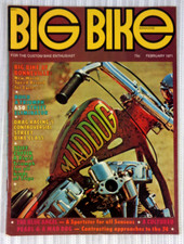 BIG BIKE FEBRUARY 1971 MAGAZINE CUSTOM STREET CHOPPERS TRIUMPH SPORTSTER HARLEYS