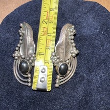 ￼ Silver And Iolite Unusual Earrings Pierced