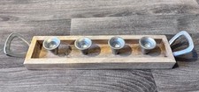 Wooden Tray Long Candle Holder