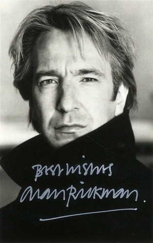 Alan rickman signed photograph - rickman,