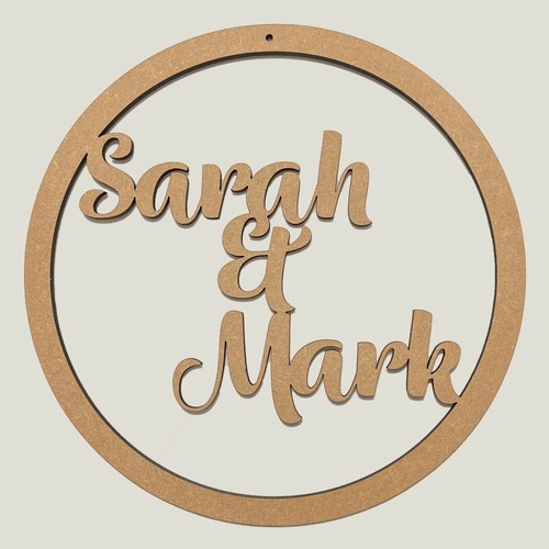 Personalised name hoop plaque - hoop,