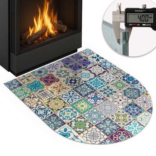 Toughened glass hearth plate - hearth,