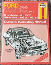 Ford Cortina MK4 MK5 1.6 2.0 Pinto Engine Haynes Owners Workshop Manual