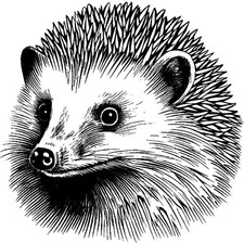 'Hedgehog' Unmounted Rubber
